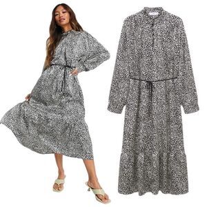Mango Belted Printed Dress New.